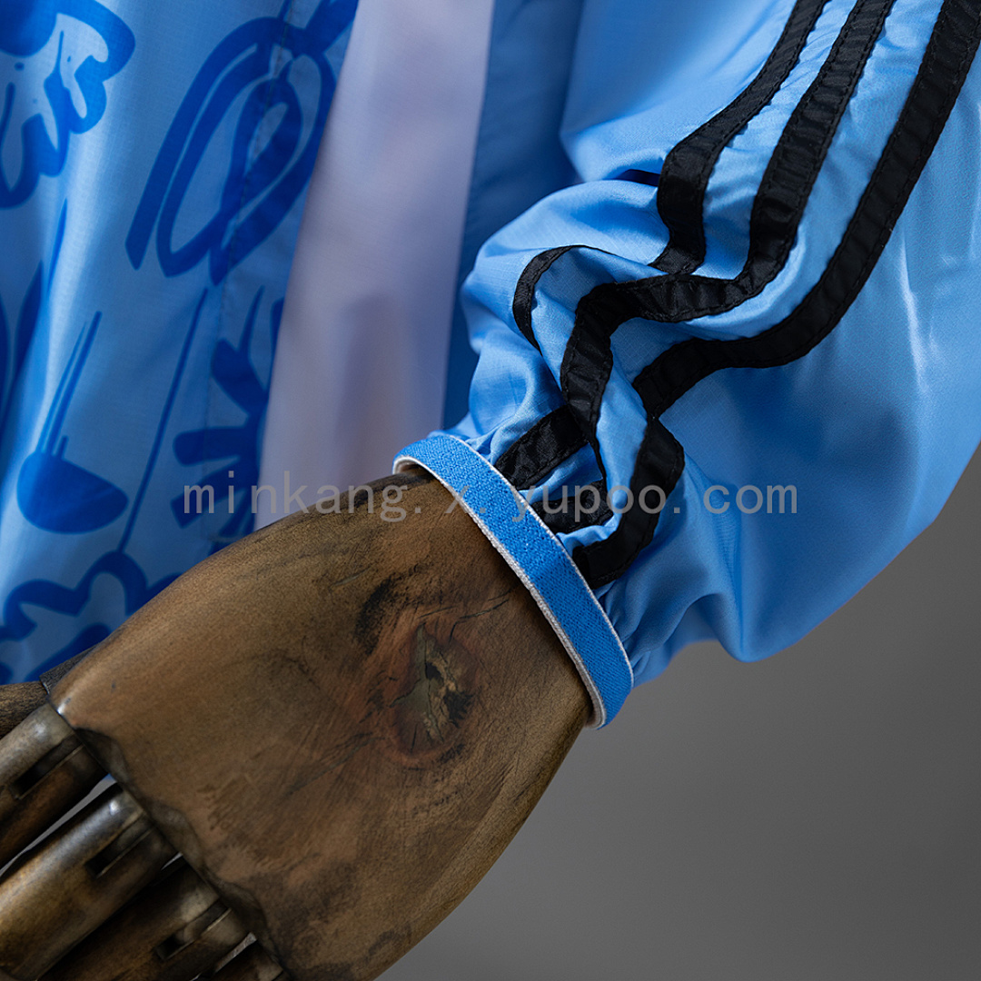 Real Madrid Reversible Jacket Windbreaker - Beige & Blue S-XXL 7