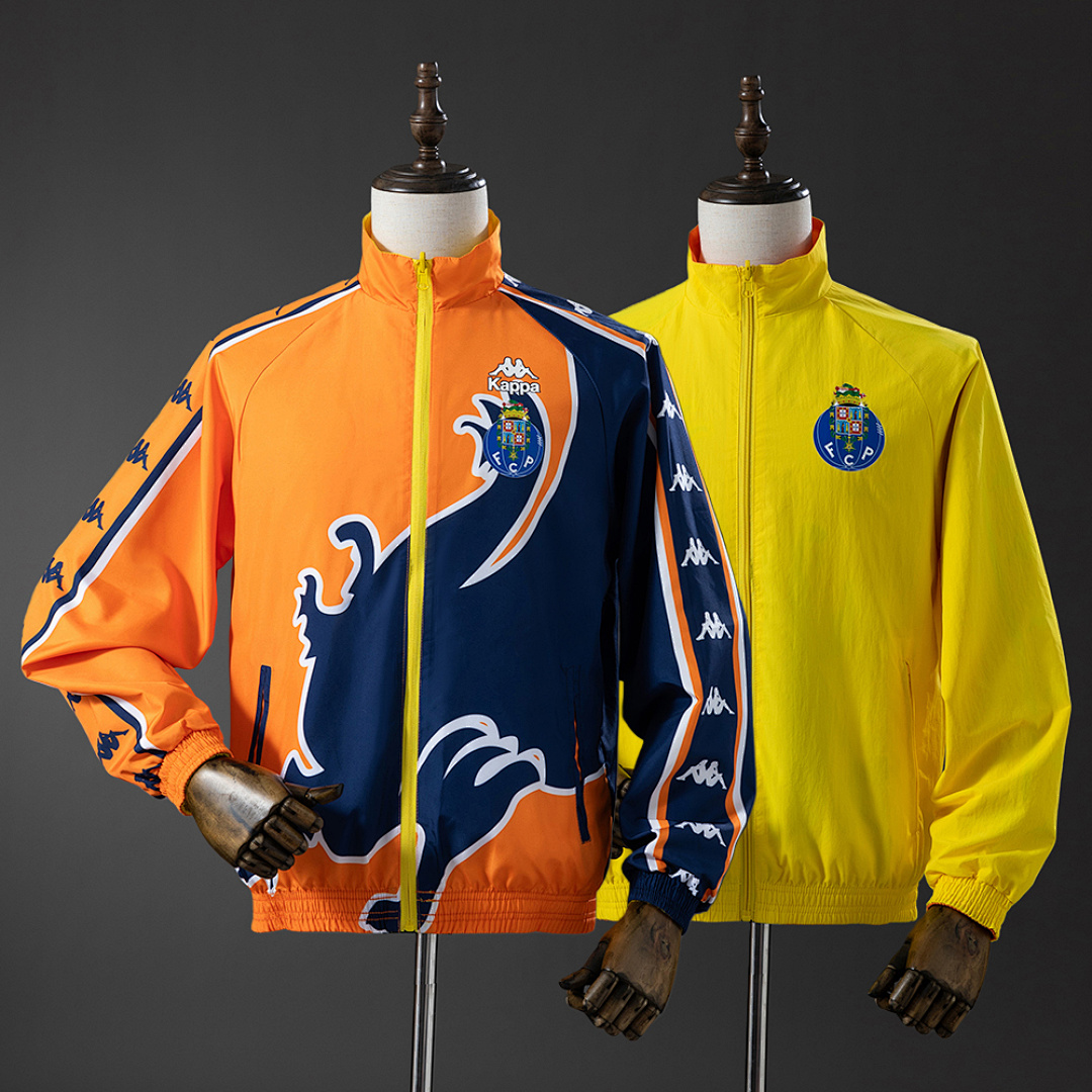 Porto Reversible Jacket Windbreaker - Orange & Yellow S-XXL 4