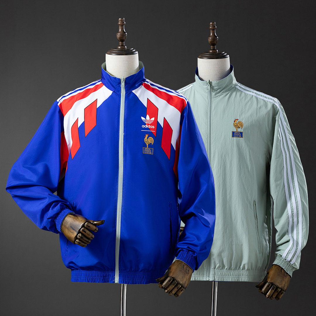 French Reversible Jacket Windbreaker - Blue & Mint Green S-XXL 2
