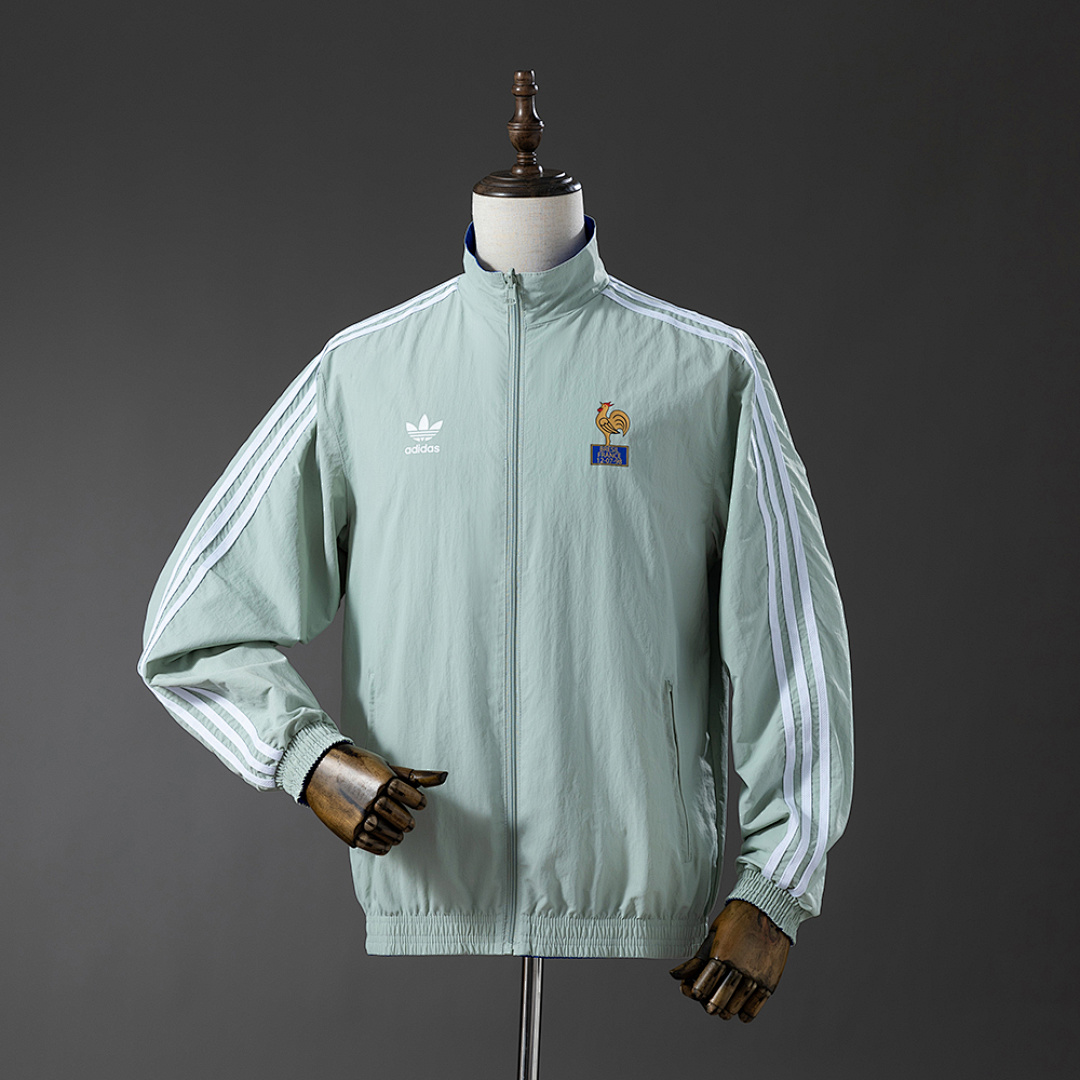 French Reversible Jacket Windbreaker - Blue & Mint Green S-XXL 3
