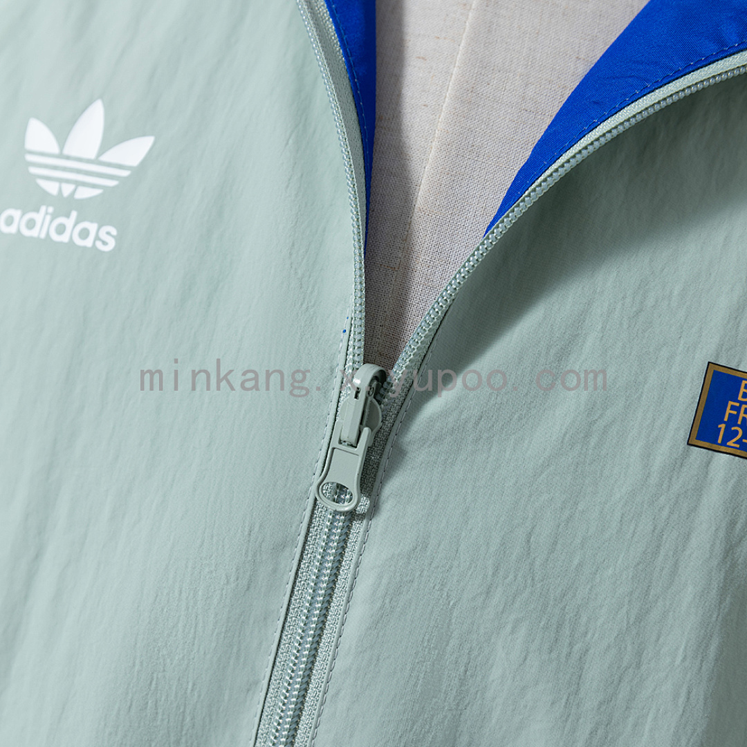 French Reversible Jacket Windbreaker - Blue & Mint Green S-XXL 8