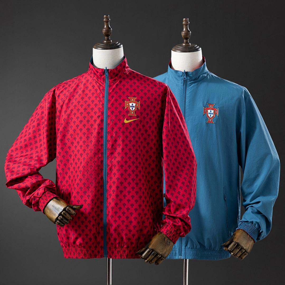 Portugal Reversible Jacket Windbreaker - Red & Cyan S-XXL 4