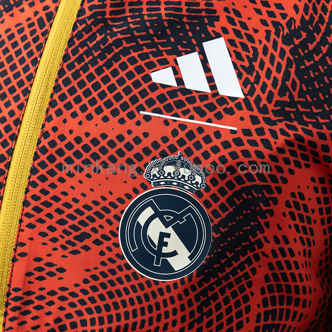 Real Madrid Reversible Jacket Windbreaker - Yellow & Red S-XXL 5