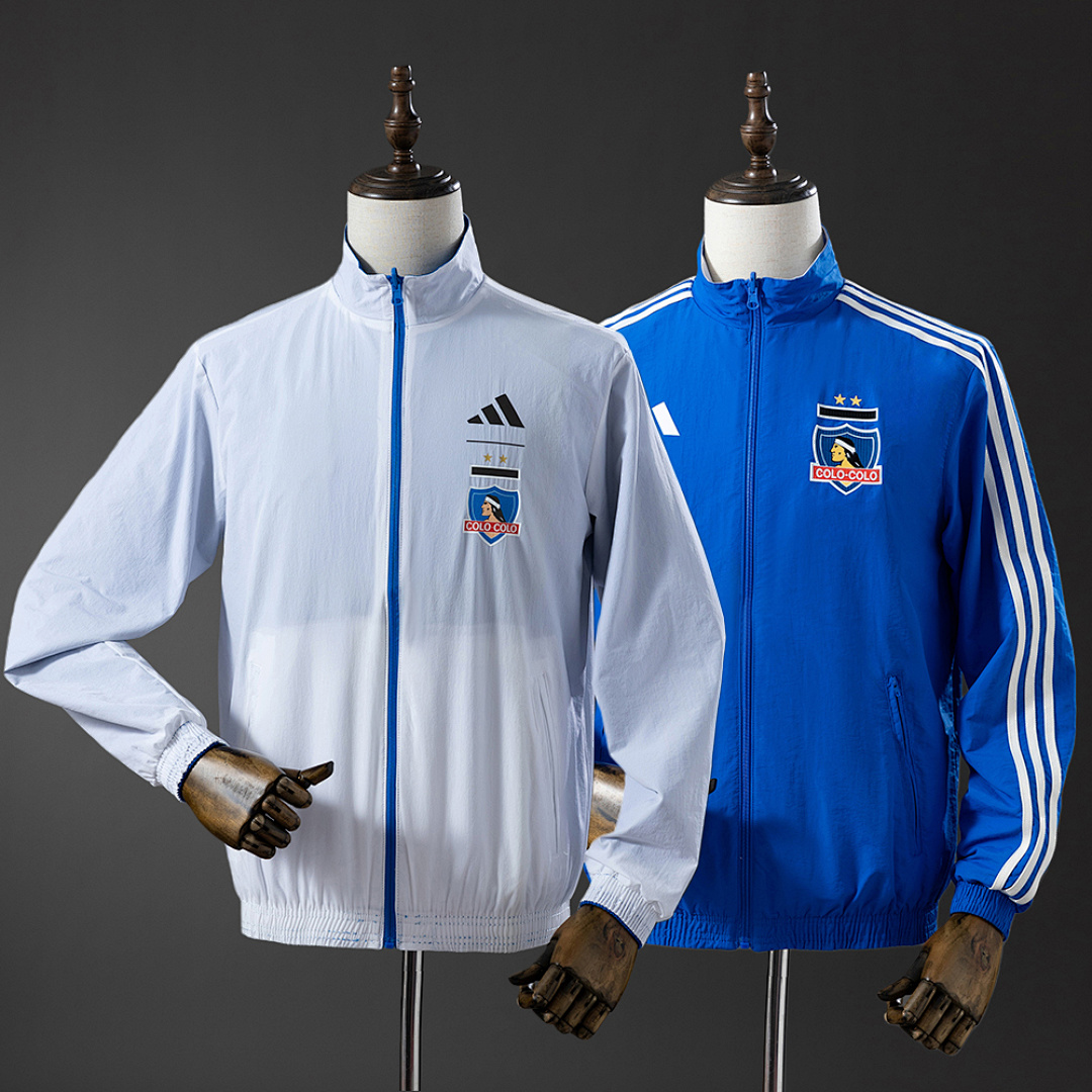 Colo Colo Reversible Jacket Windbreaker - White & Blue S-XXL 2