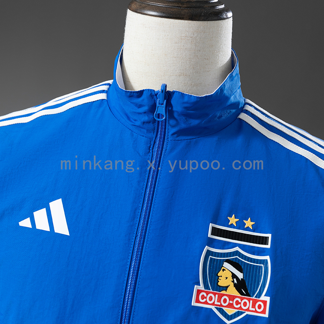 Colo Colo Reversible Jacket Windbreaker - White & Blue S-XXL 11