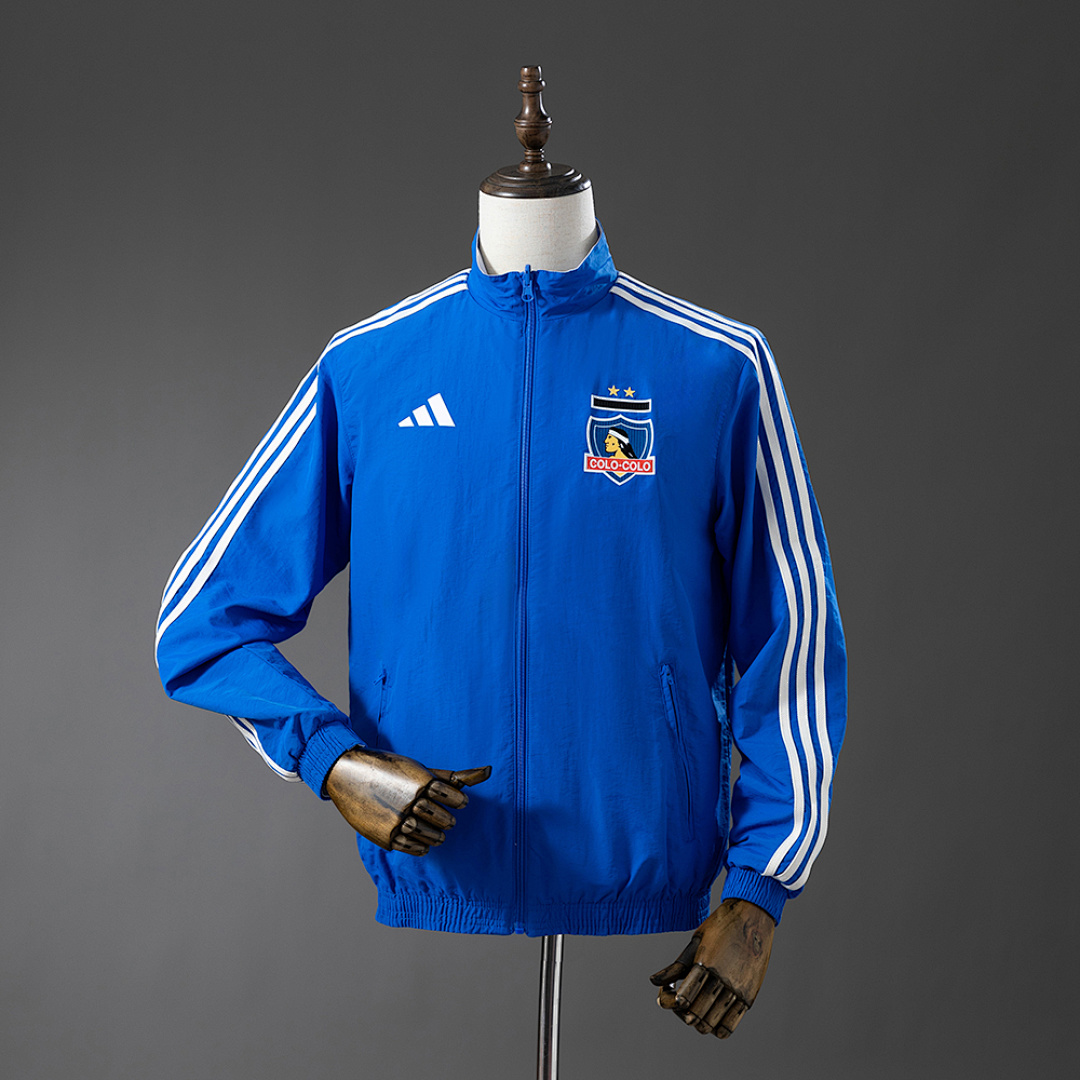 Colo Colo Reversible Jacket Windbreaker - White & Blue S-XXL 4