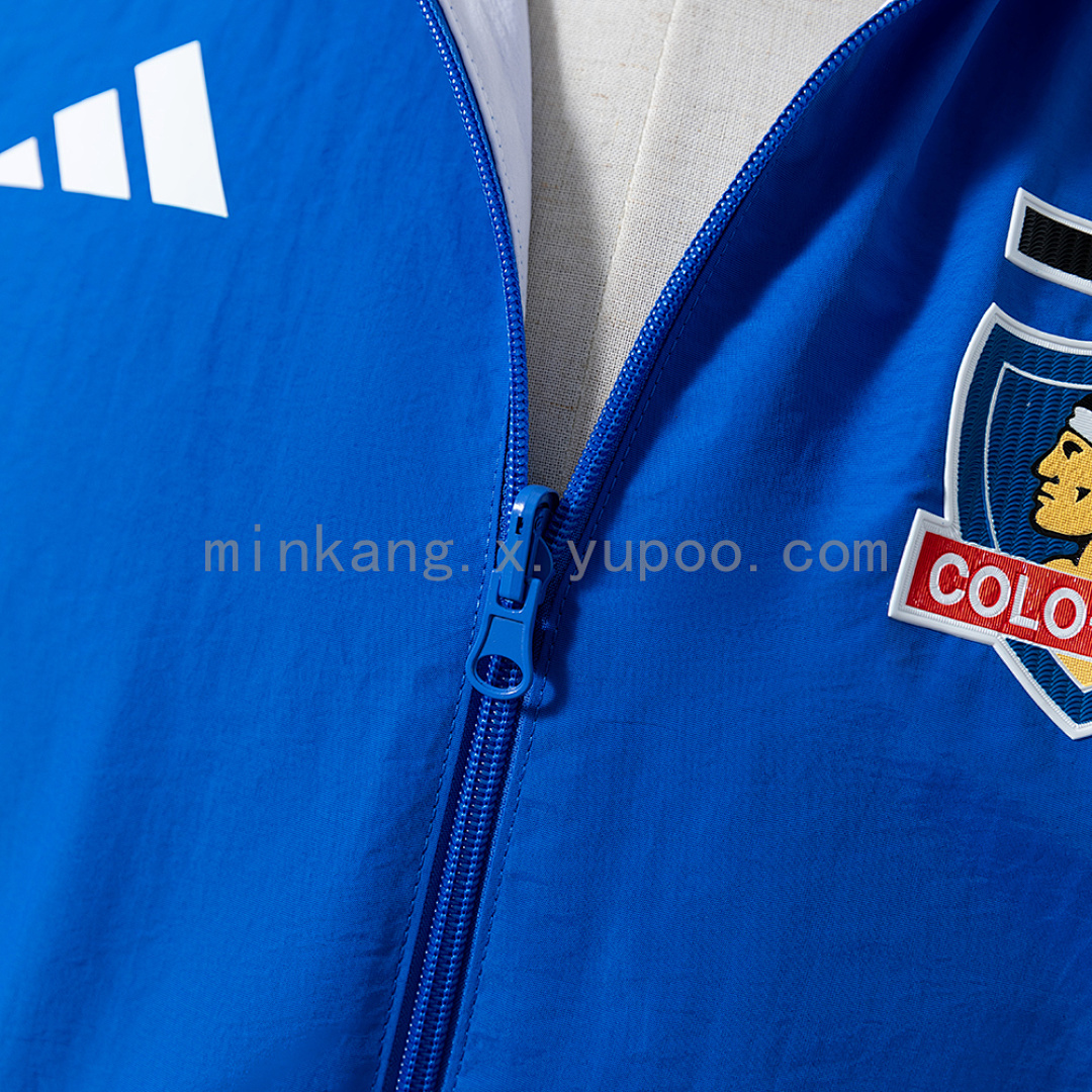 Colo Colo Reversible Jacket Windbreaker - White & Blue S-XXL 8