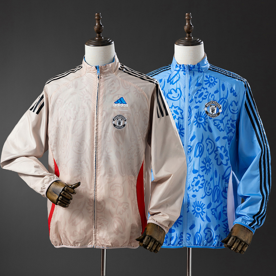 M-U Reversible Jacket Windbreaker - Beige&Blue S-XXL 2