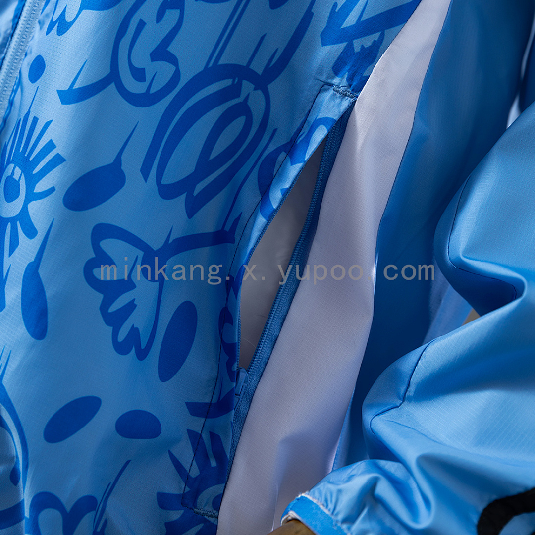 M-U Reversible Jacket Windbreaker - Beige&Blue S-XXL 6