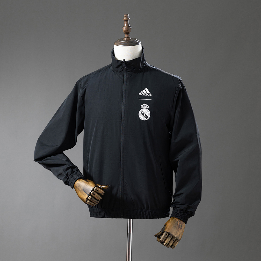 Real Madrid Reversible Jacket Windbreaker - Black&Black Dragon S-XXL 2