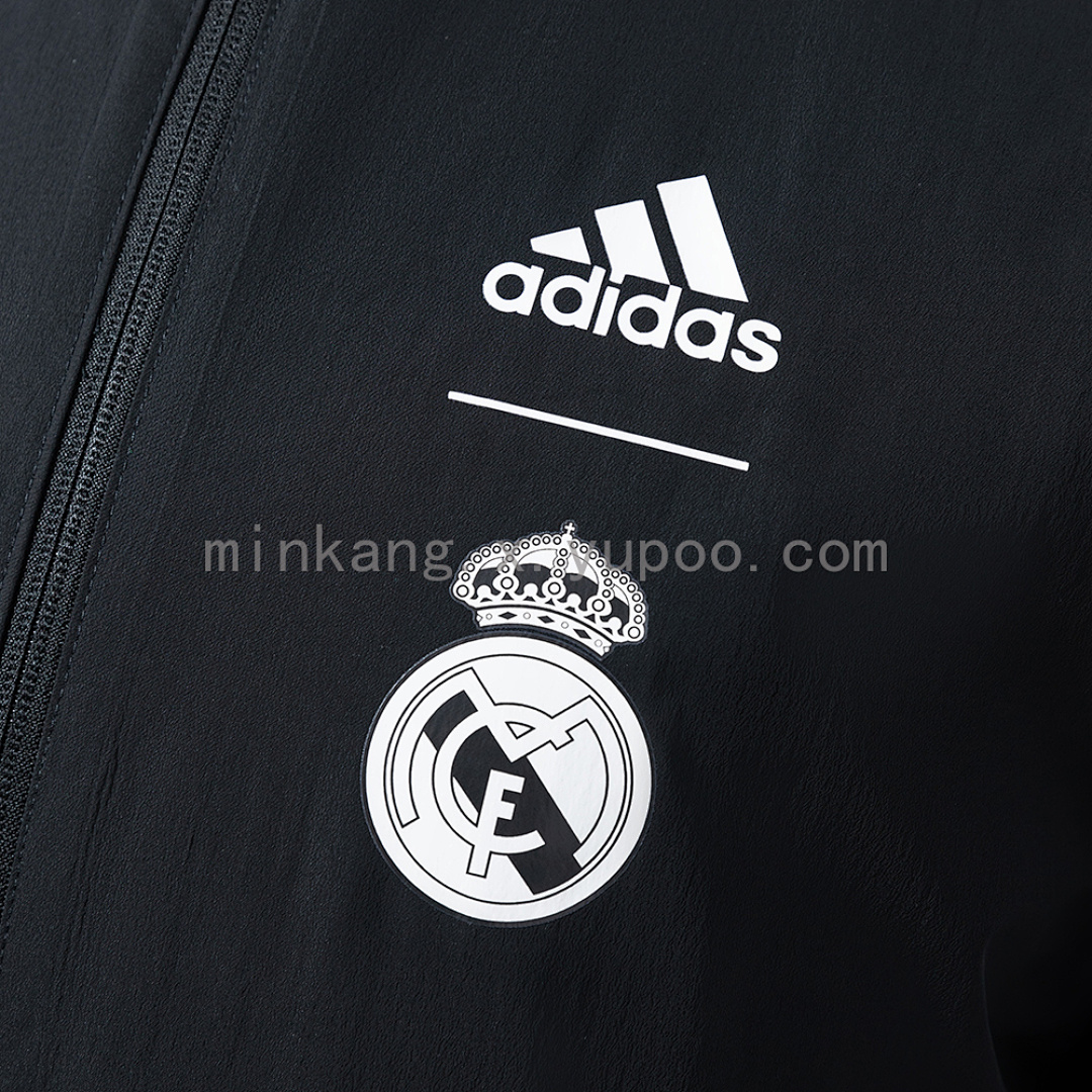 Real Madrid Reversible Jacket Windbreaker - Black&Black Dragon S-XXL 5