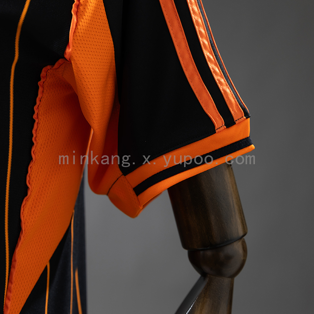 Real Madrid 25/26 Baseball - Black and Orange Striped Jersey S-4XL 3