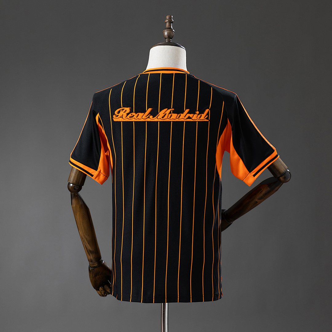 Real Madrid 25/26 Baseball - Black and Orange Striped Jersey S-4XL 8