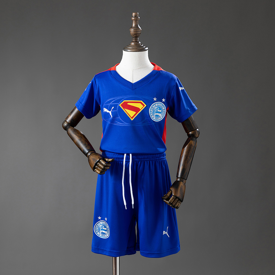 Bahia 25/26 Kids kit Superman Edition - Blue & Red Jersey SIZE：16-28 11
