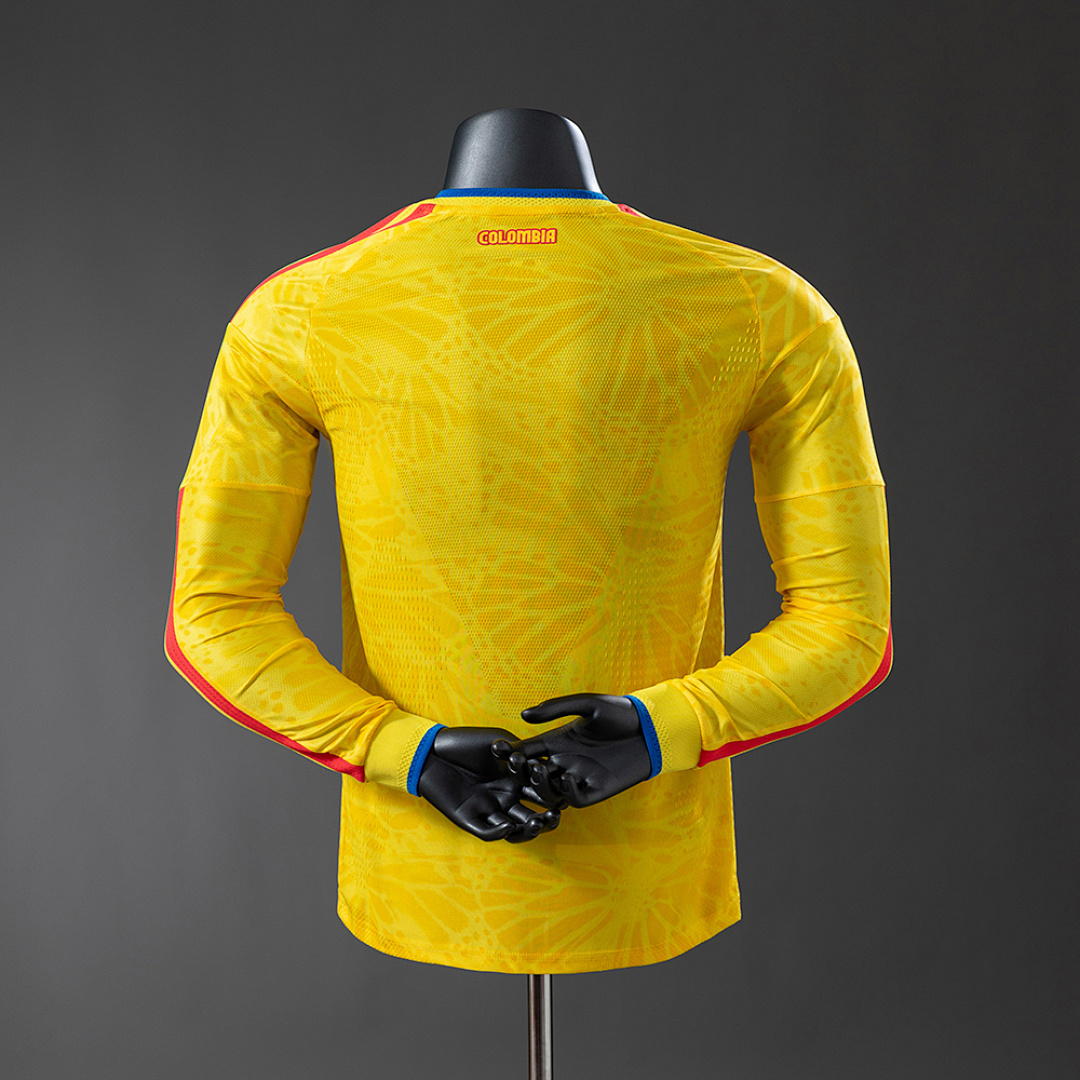 Colombia 2026 Home Long-Sleeve Player Version Jersey S-4XL 2