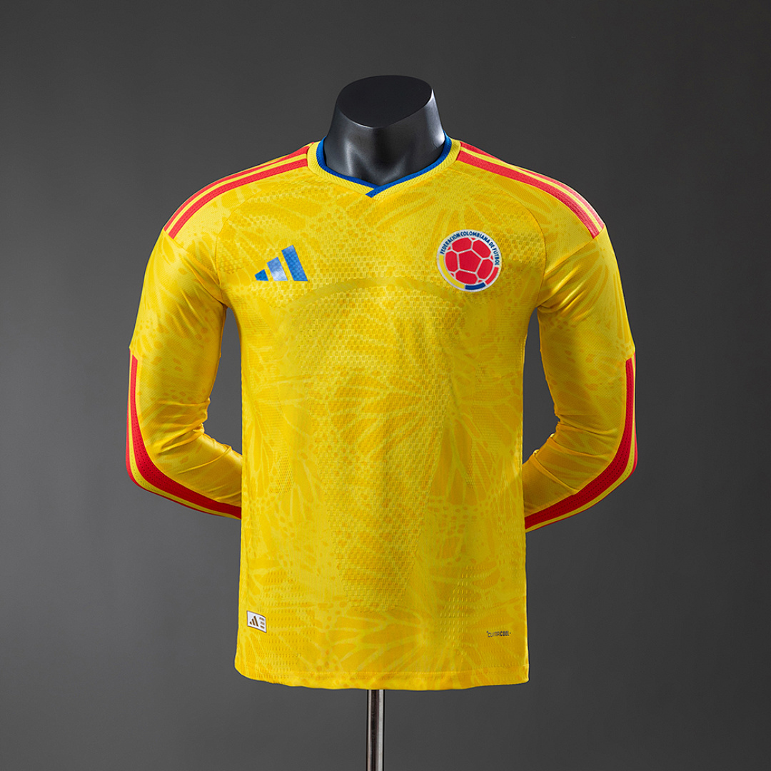 Colombia 2026 Home Long-Sleeve Player Version Jersey S-4XL 3