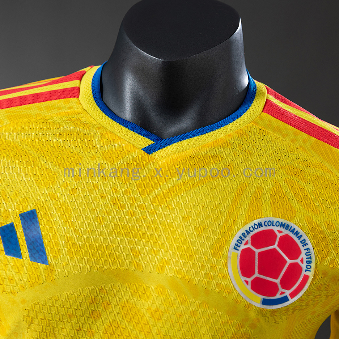 Colombia 2026 Home Long-Sleeve Player Version Jersey S-4XL 9
