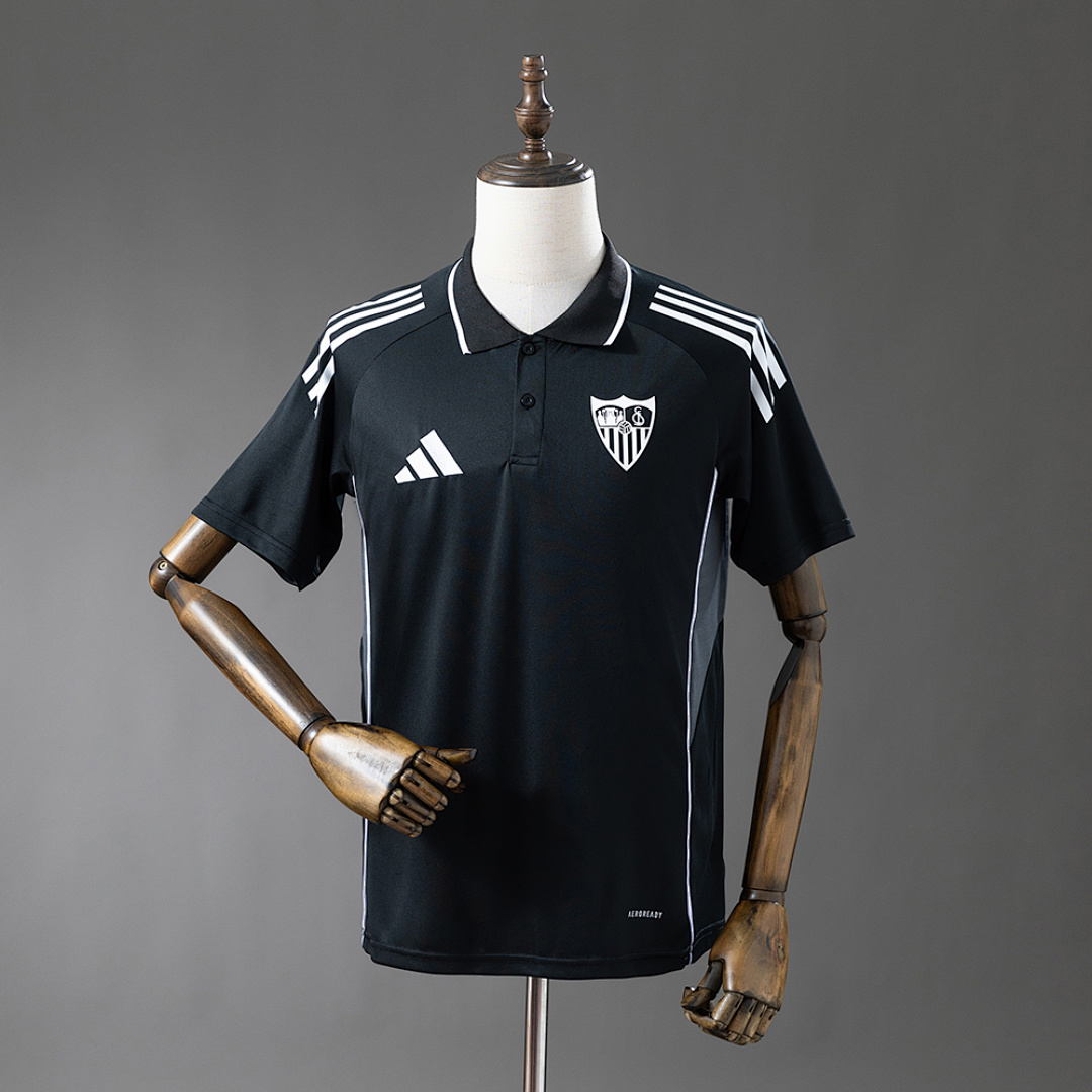 Sevilla 25/26 POLO - Black Sizes S-4XL 2