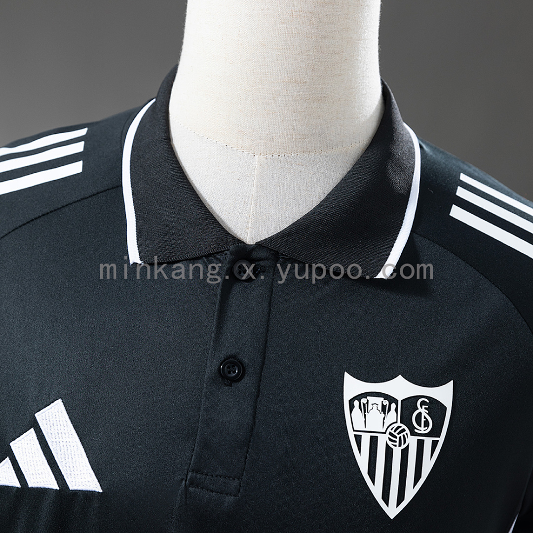 Sevilla 25/26 POLO - Black Sizes S-4XL 8
