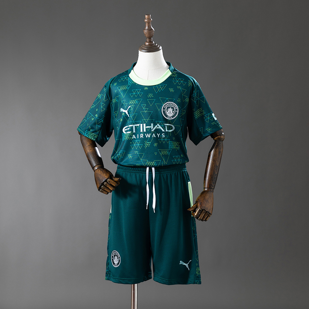 Manchester City 25/26 Fourth Away Kids Kit Jersey SIZE 16-28 3