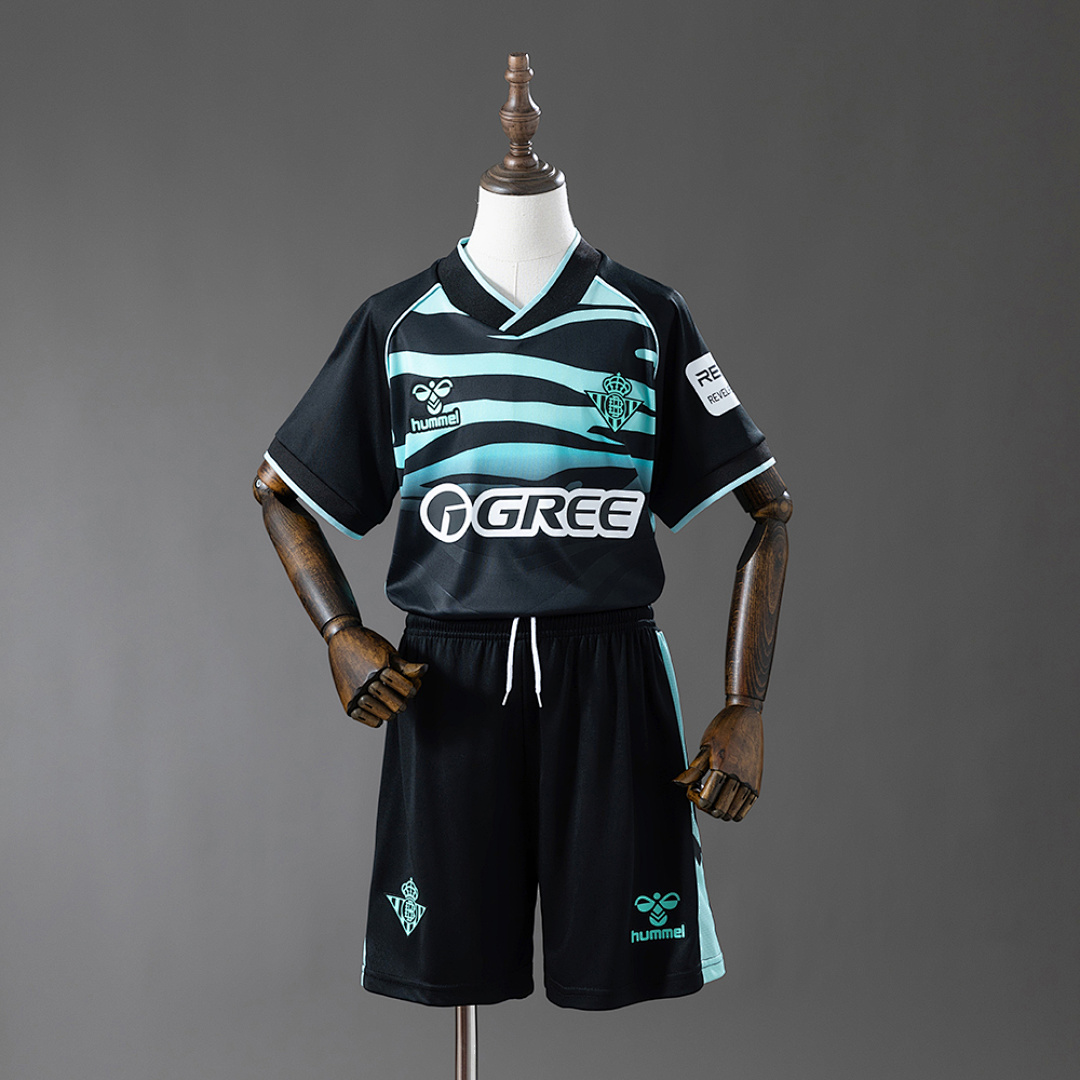 Real Betis 25/26 Third Away Kids Kit Jersey SIZE 16-28 3