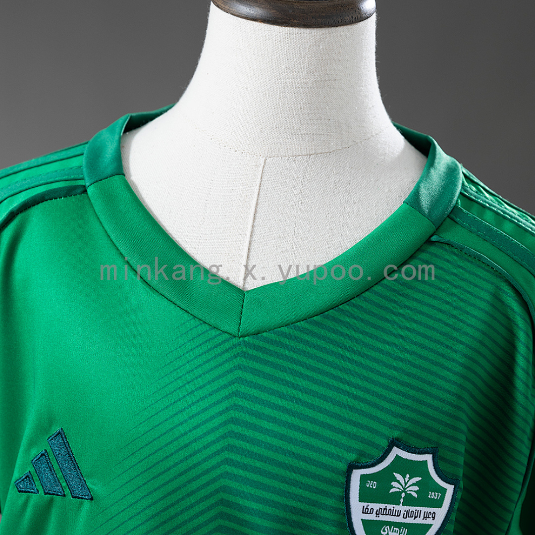 Al-Ahli Saudi 25/26 Green Kids Kit Jersey Size 16-28 10
