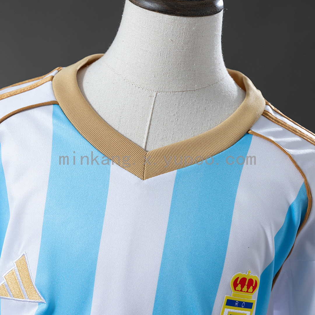 Real Oviedo 25/26 Third Away Kids Kit Jersey Size 16-28 10