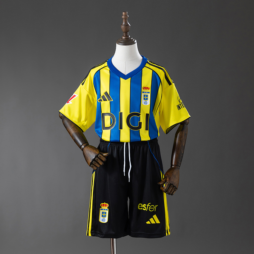 Real Oviedo 25/26 Away Kids Kit Jersey Size 16-28 3