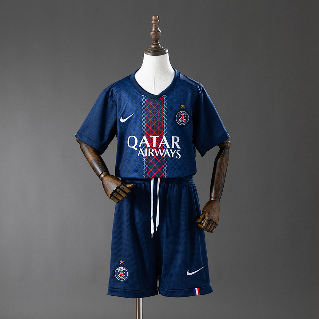 PSG 25/26 Home (Champion Edition) Kids Kit Jersey Size 16-28 3