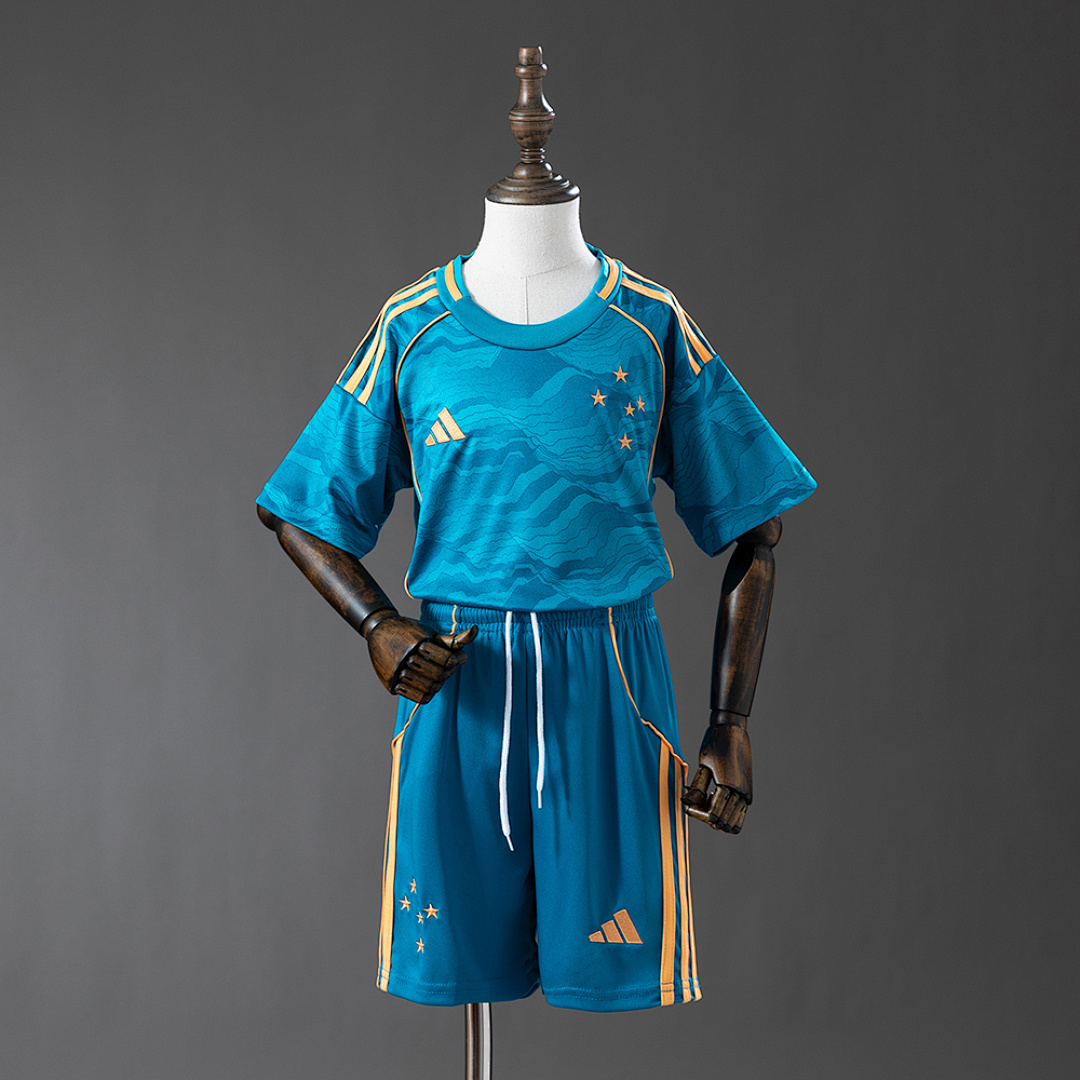 Cruzeiro 25/26 Third Away Kids Kit Jersey Size 16-28 11