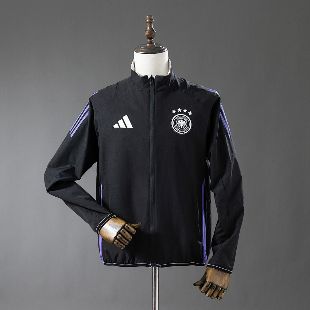 German Reversible Jacket Windbreaker - White & Black S-XXL 4