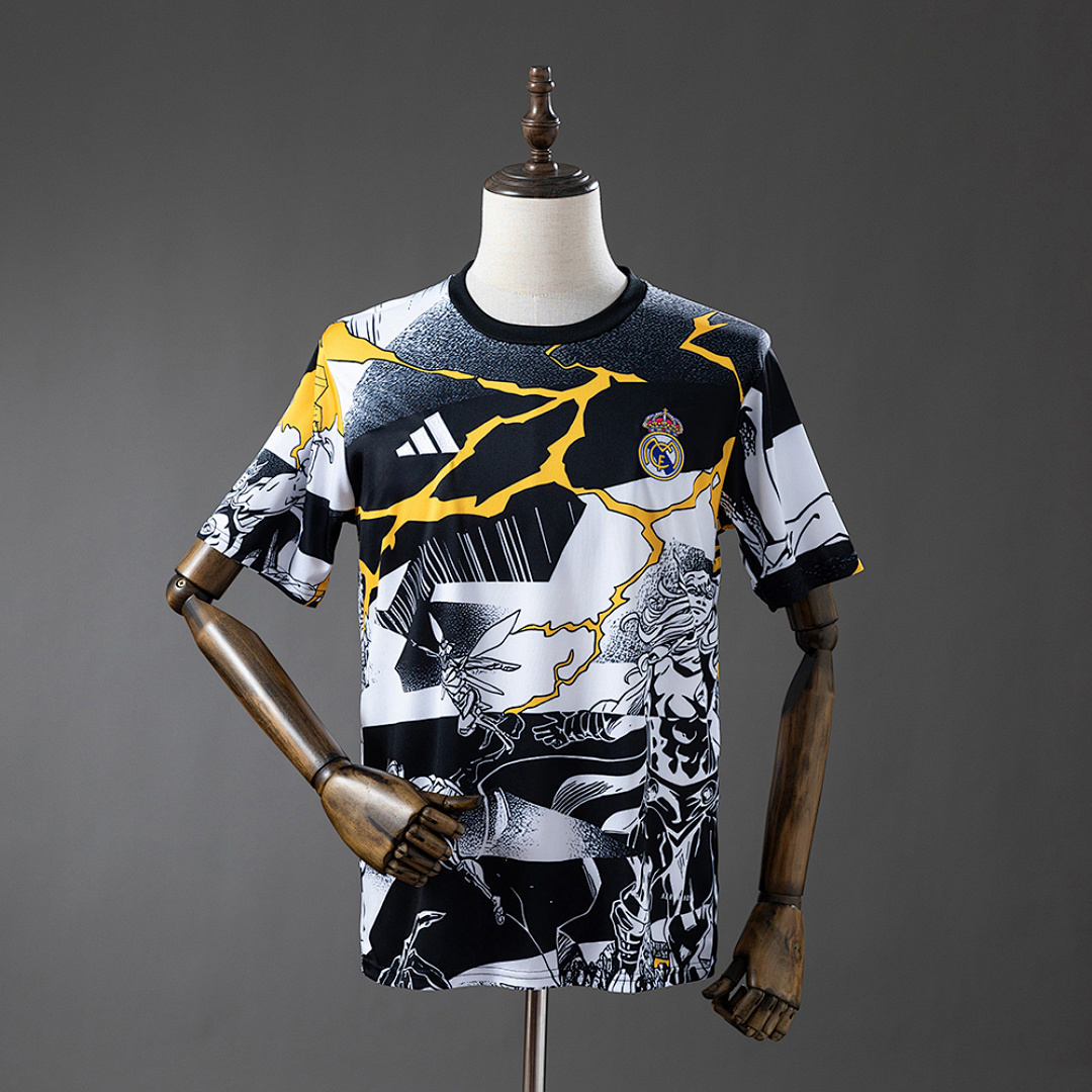 Real Madrid 25/26 Avengers - Pre-Match (Black and White) Jersey S-4XL 3