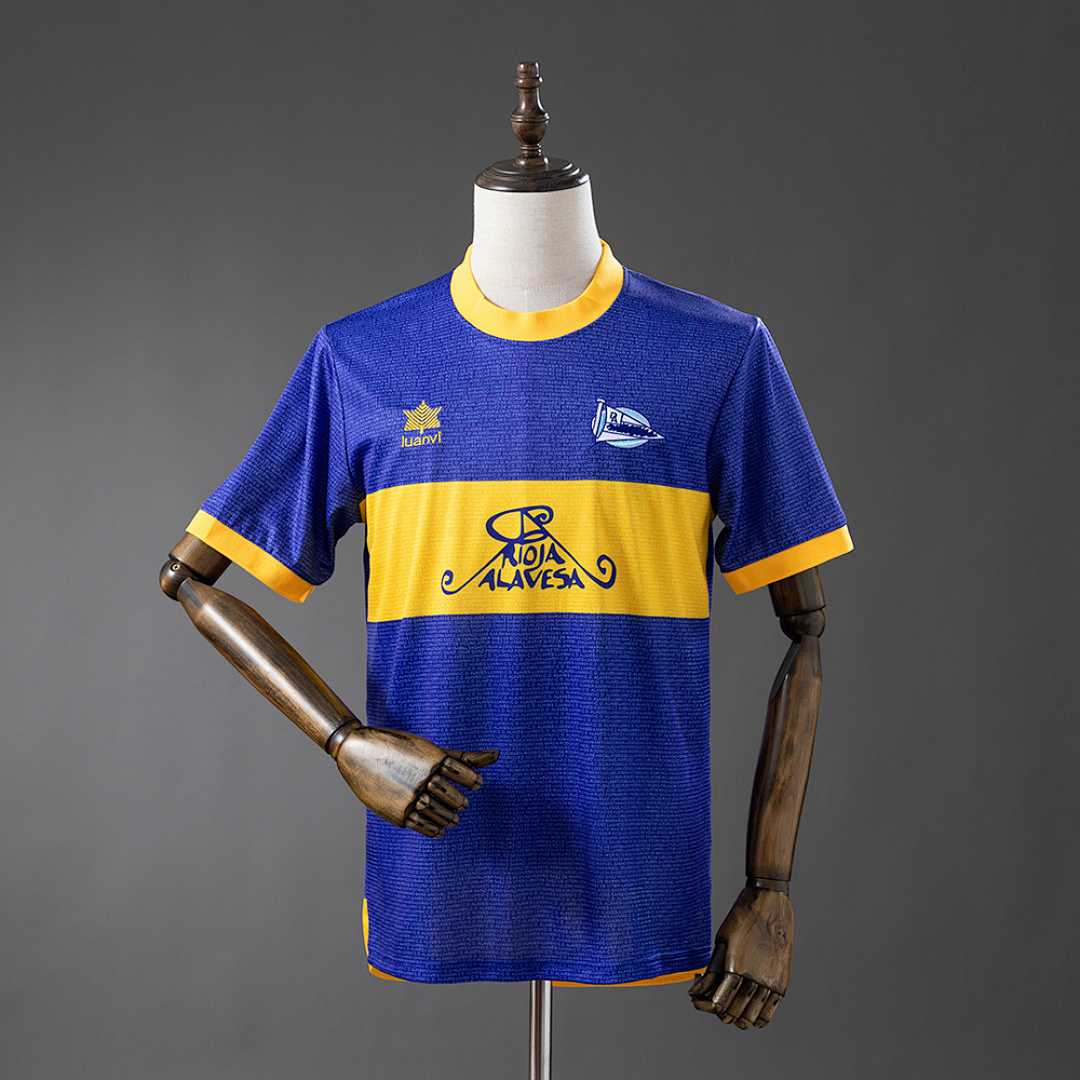 Deportivo Alavés 00/01 Home (UEFA Champions League Final Edition) Retro Jersey S-XXL