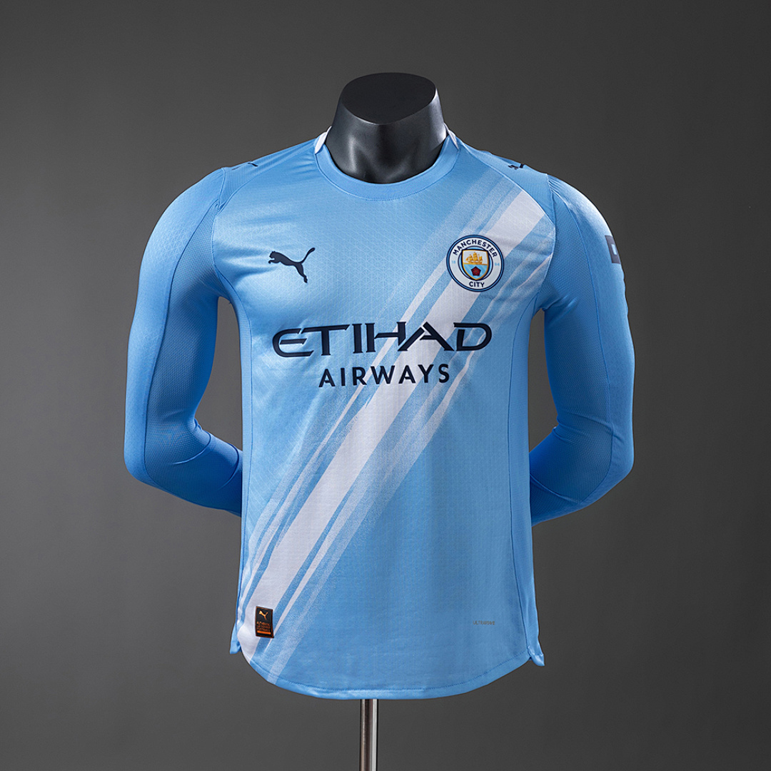 Manchester City 25/26 Home Long-Sleeve Player Version Jerseys S-3XL 2