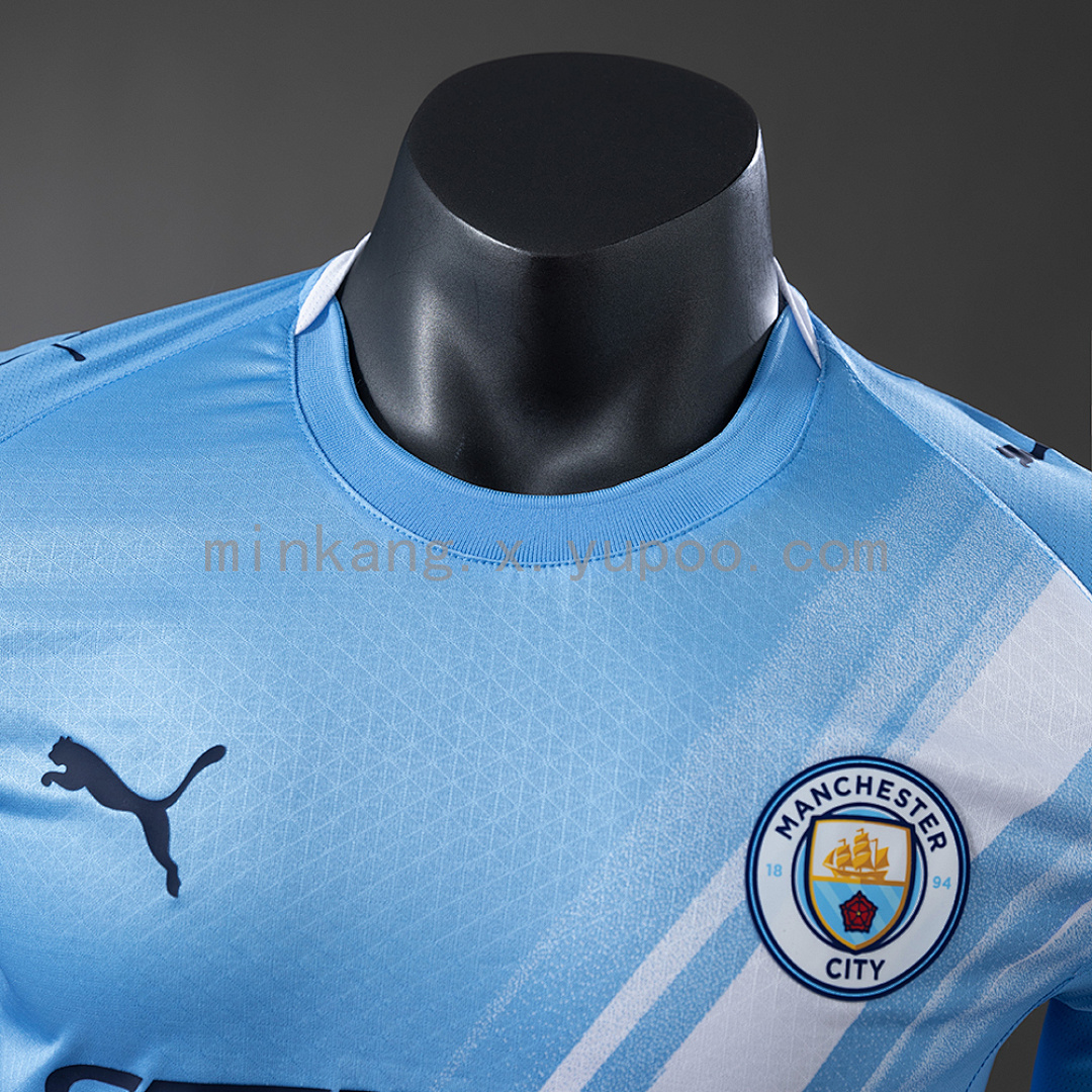 Manchester City 25/26 Home Long-Sleeve Player Version Jerseys S-3XL 11