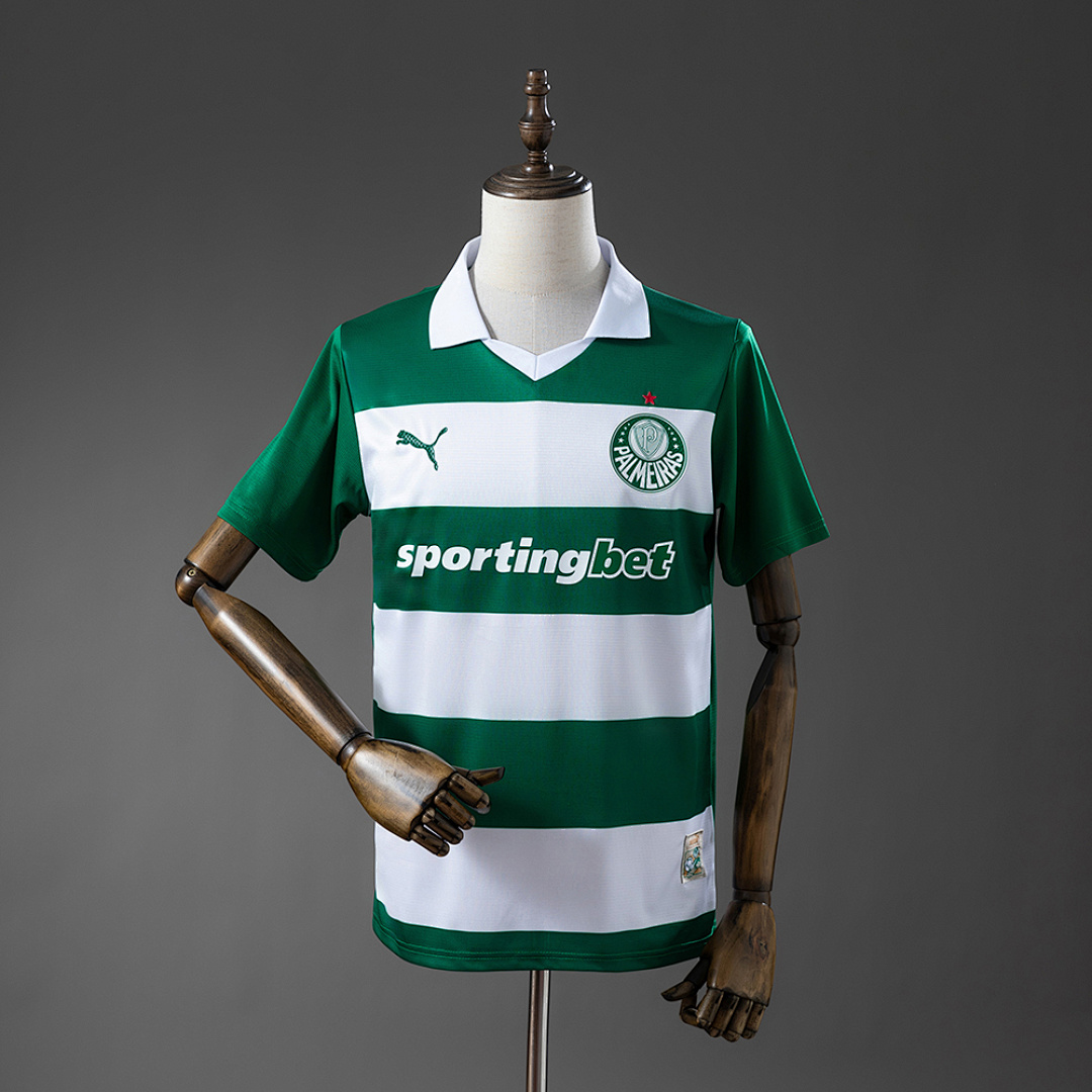 Palmeiras 25/26 Special Edition - White and Green Striped Jersey S-4XL 2