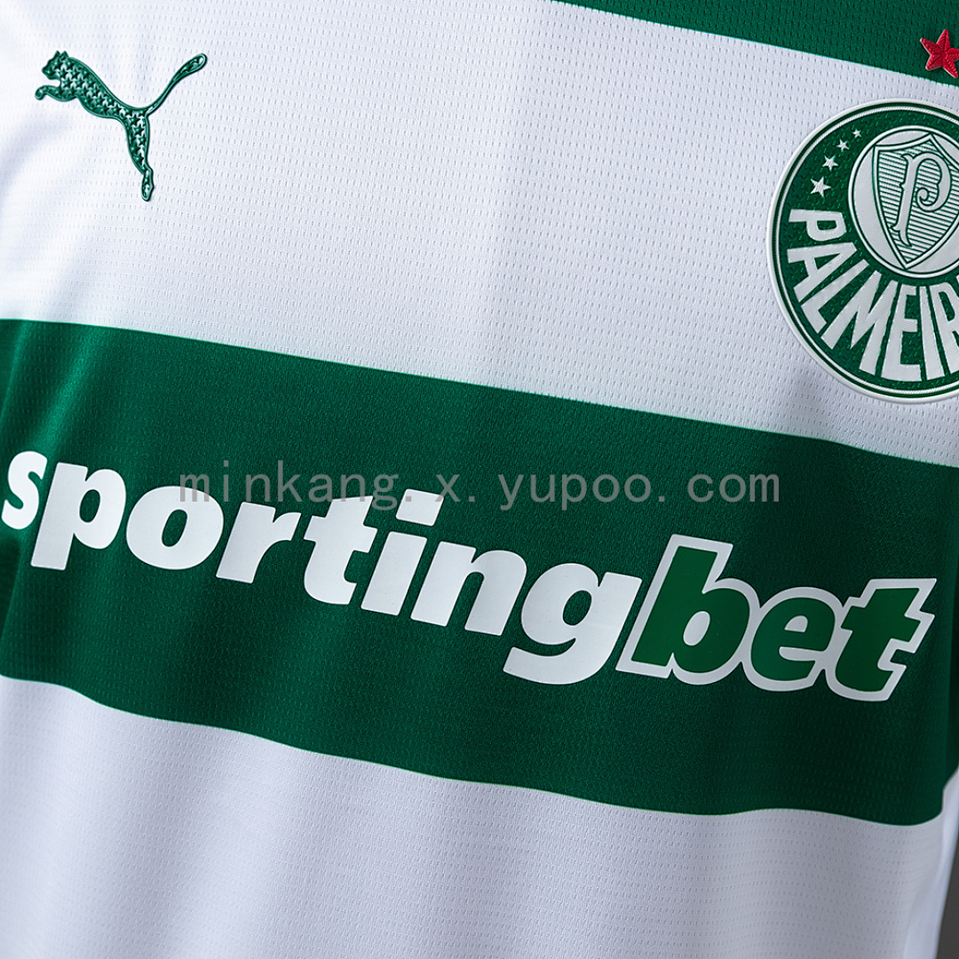 Palmeiras 25/26 Special Edition - White and Green Striped Jersey S-4XL 8
