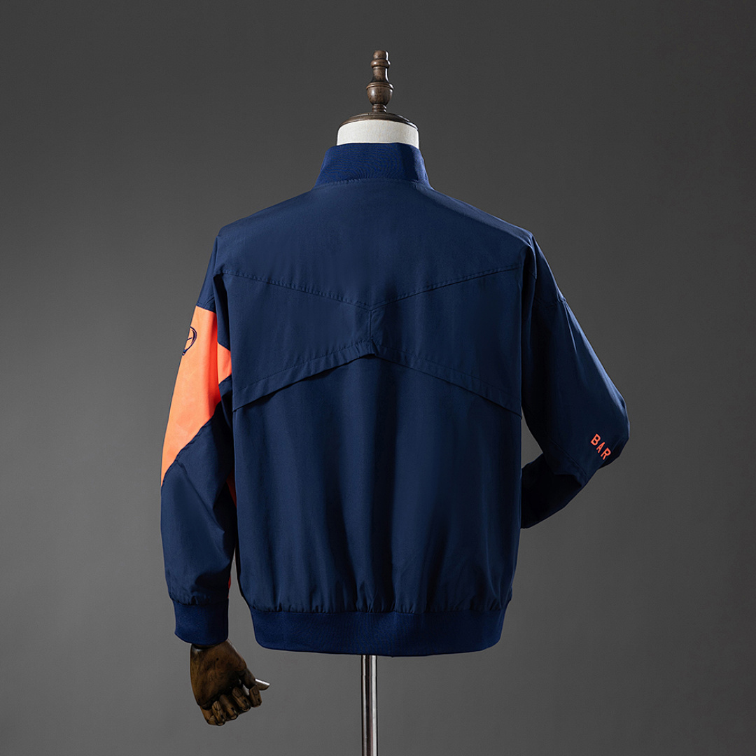 Barcelona Windbreaker - Navy Blue & Orange S-XXL 2