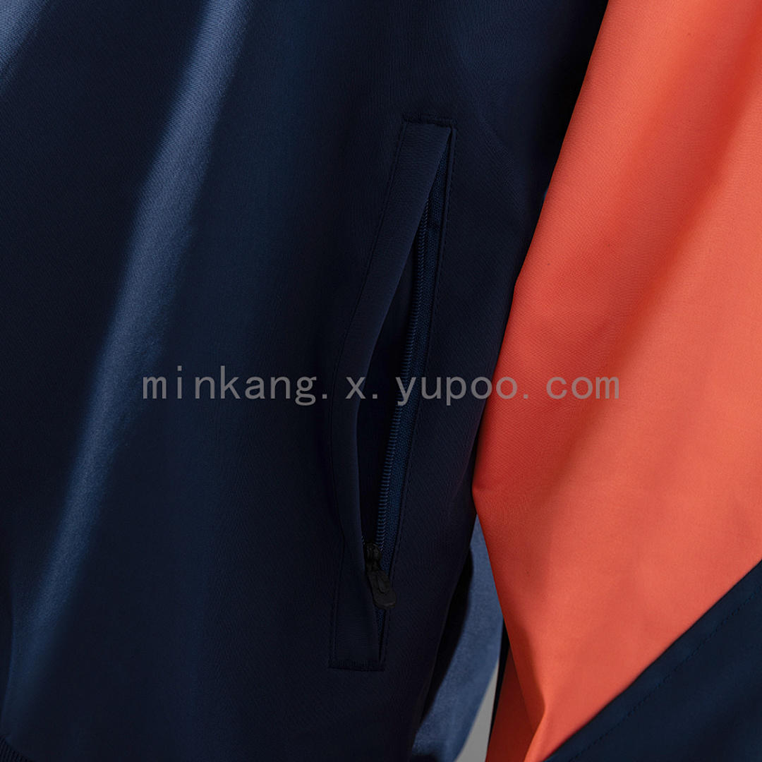 Barcelona Windbreaker - Navy Blue & Orange S-XXL 4
