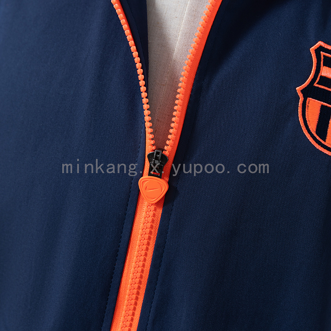 Barcelona Windbreaker - Navy Blue & Orange S-XXL 6