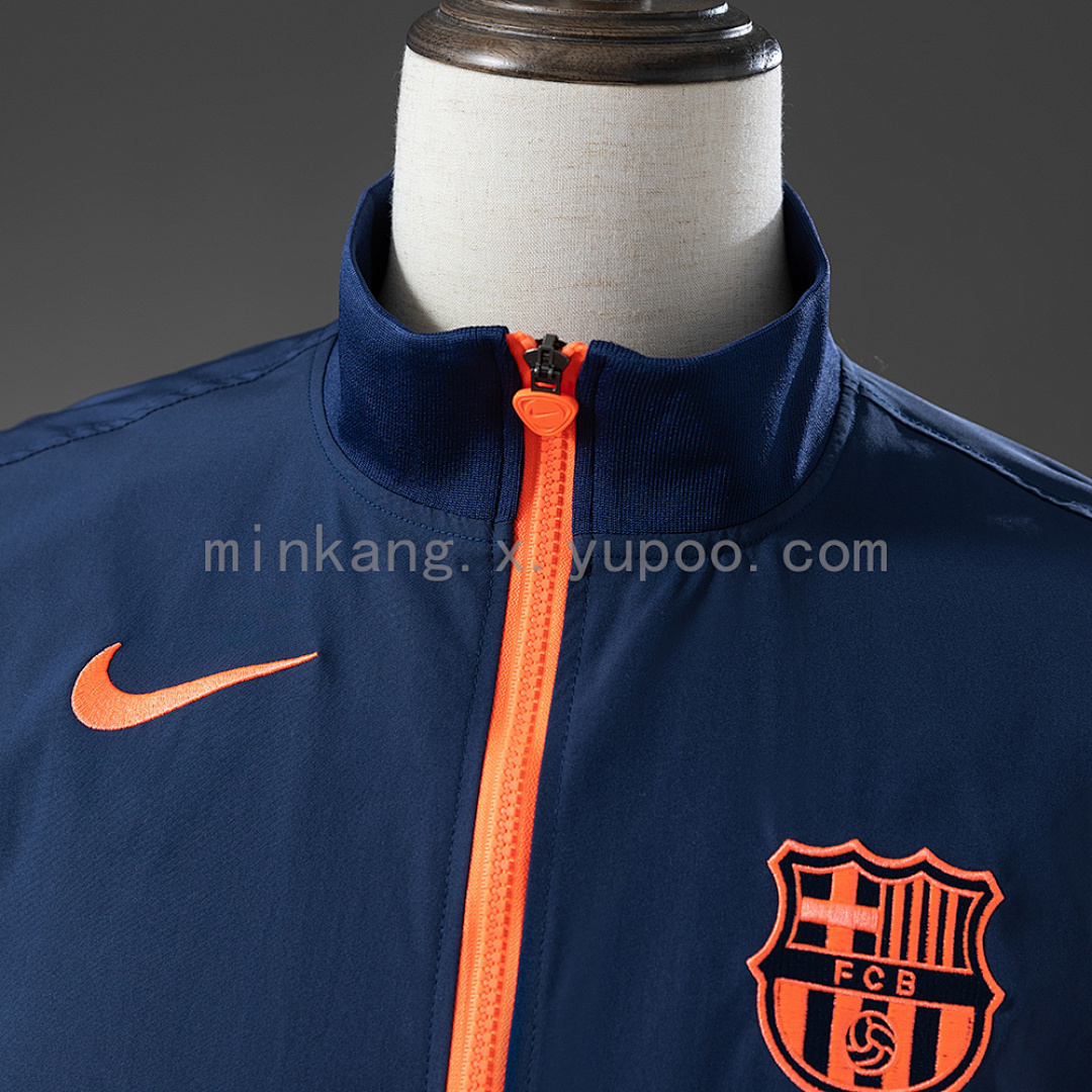 Barcelona Windbreaker - Navy Blue & Orange S-XXL 9