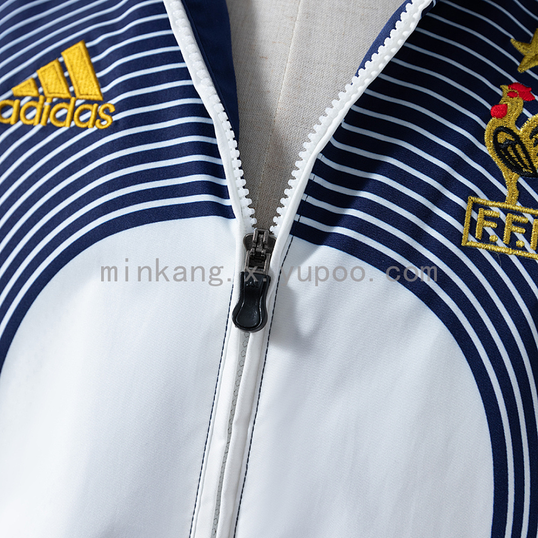 France 05/06 Retro Windbreaker - White & Blue S-XXL 6