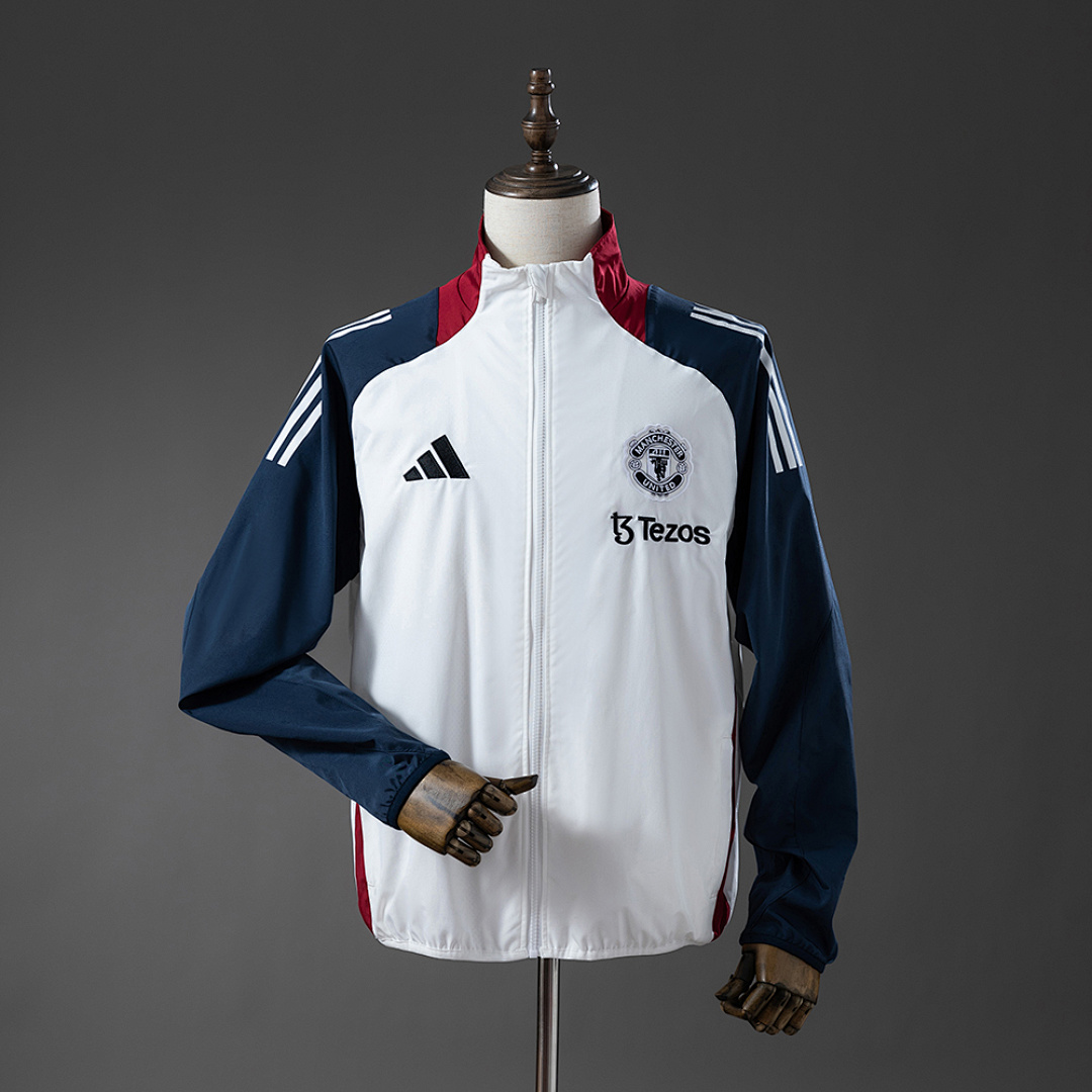 M-U Windbreaker - White & Navy Blue S-XXL 2