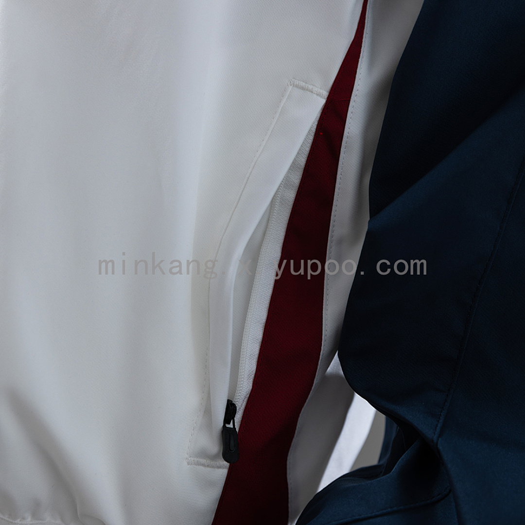 M-U Windbreaker - White & Navy Blue S-XXL 4
