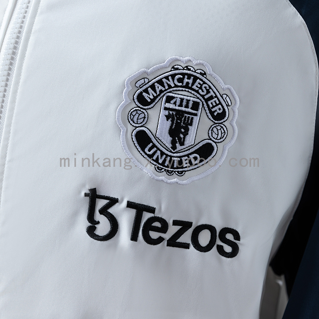 M-U Windbreaker - White & Navy Blue S-XXL 8