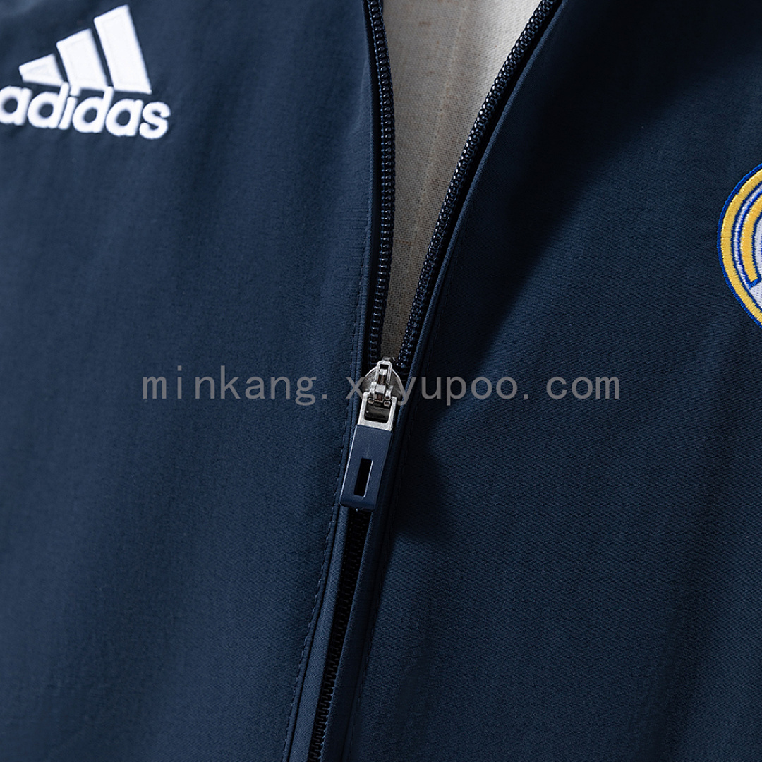 Real Madrid Windbreaker - Navy Blue & White S-XXL 6
