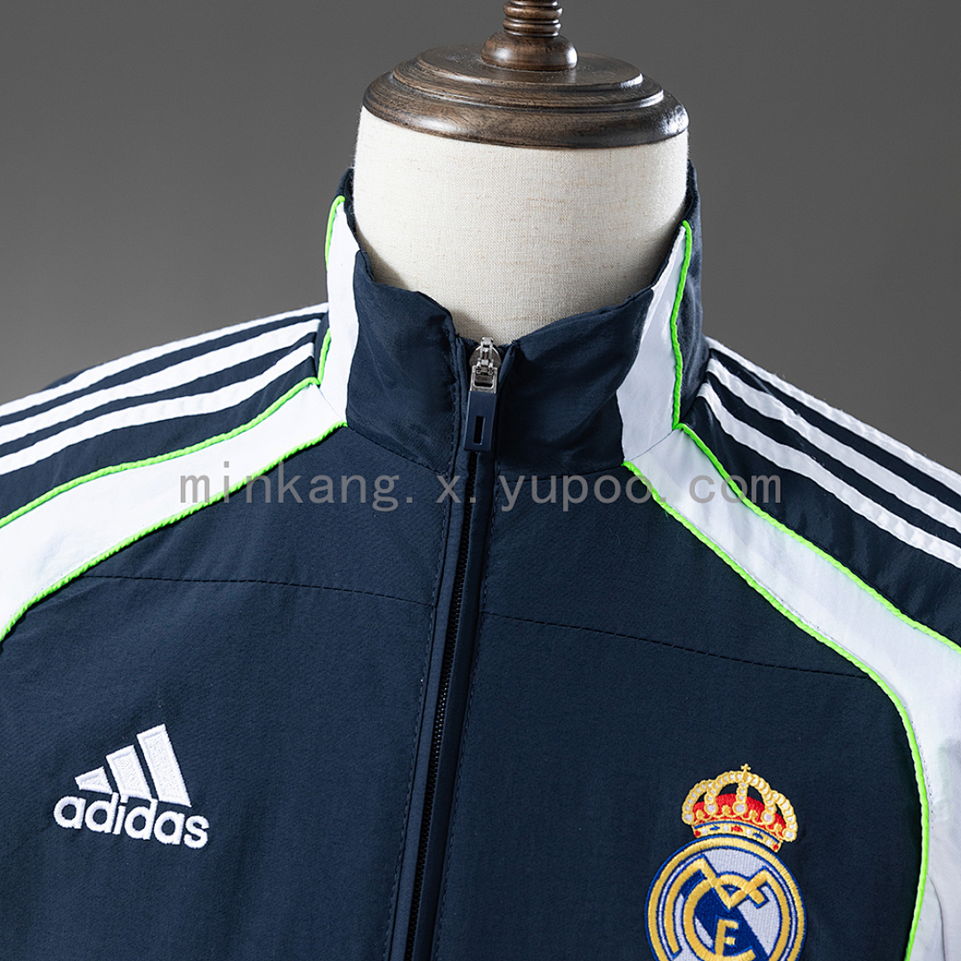 Real Madrid Windbreaker - Navy Blue & White S-XXL 9