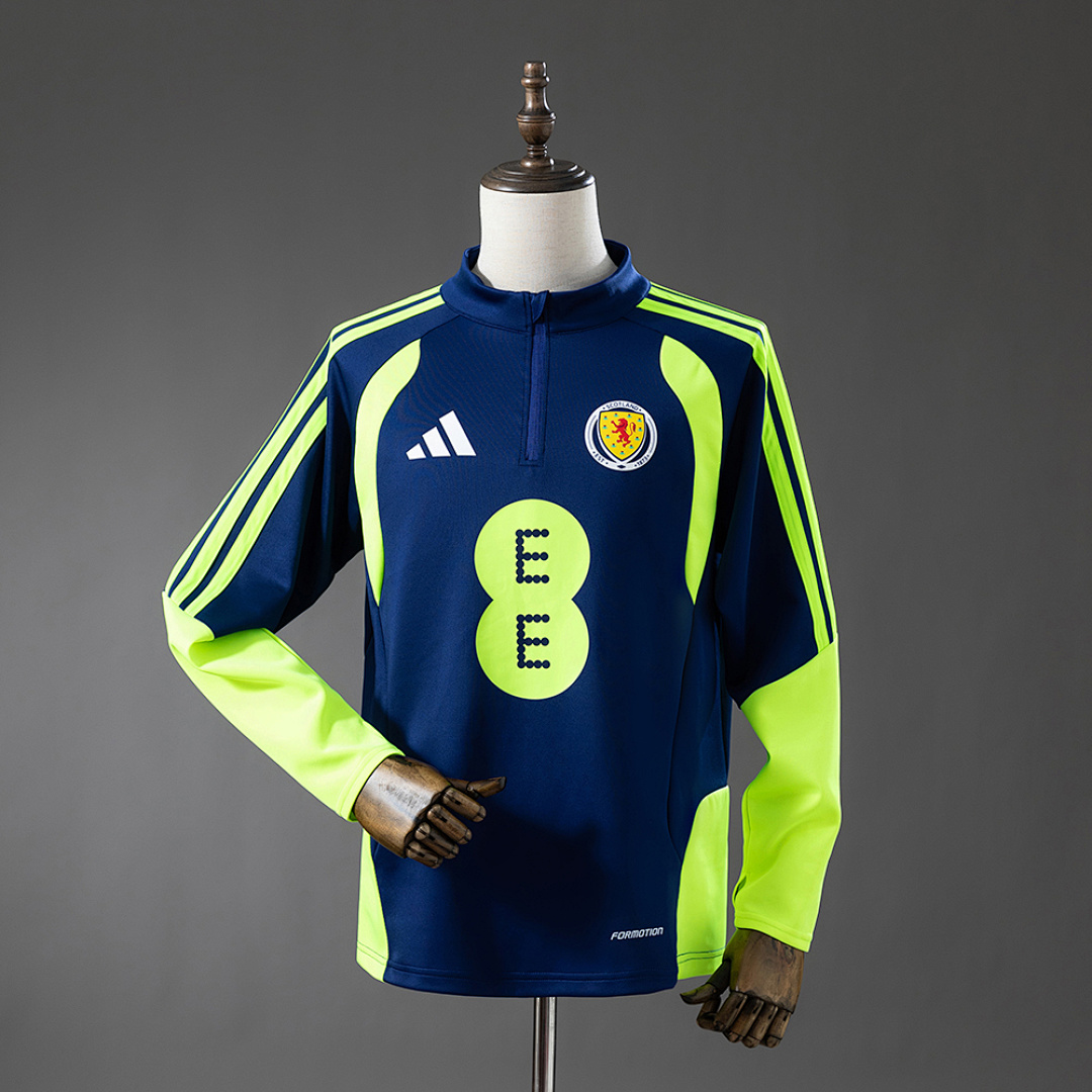Scotland 2026 Training Top Navy Blue & Fluorescent Green S-XXL 2