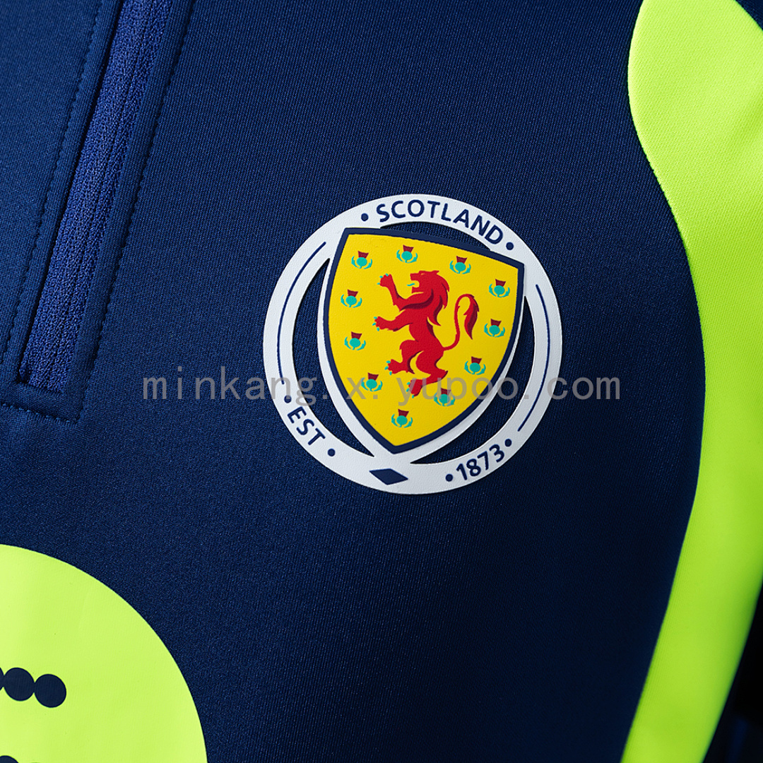 Scotland 2026 Training Top Navy Blue & Fluorescent Green S-XXL 9