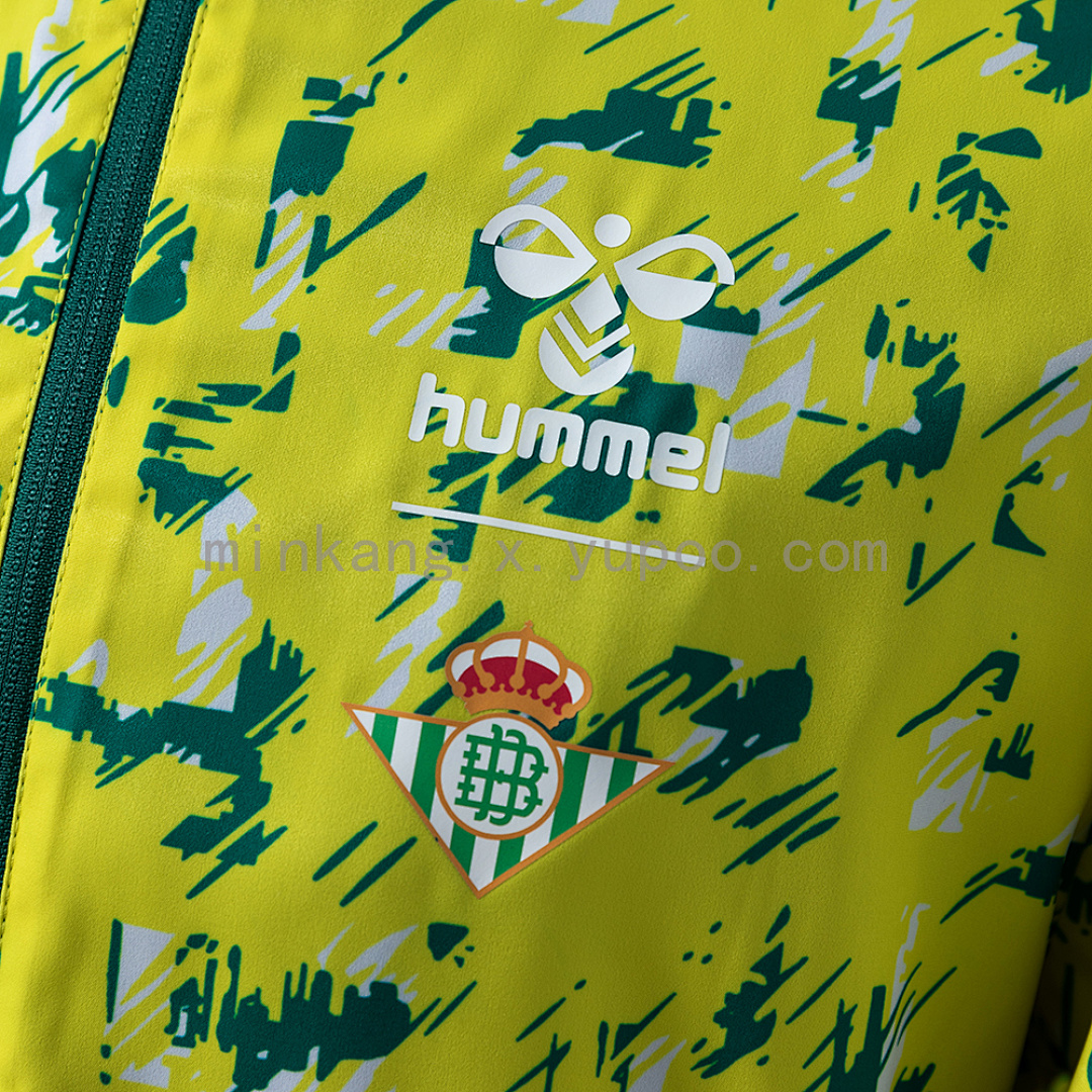 Real Betis Reversible Jacket Windbreaker - Green & Yellow S-XXL 4